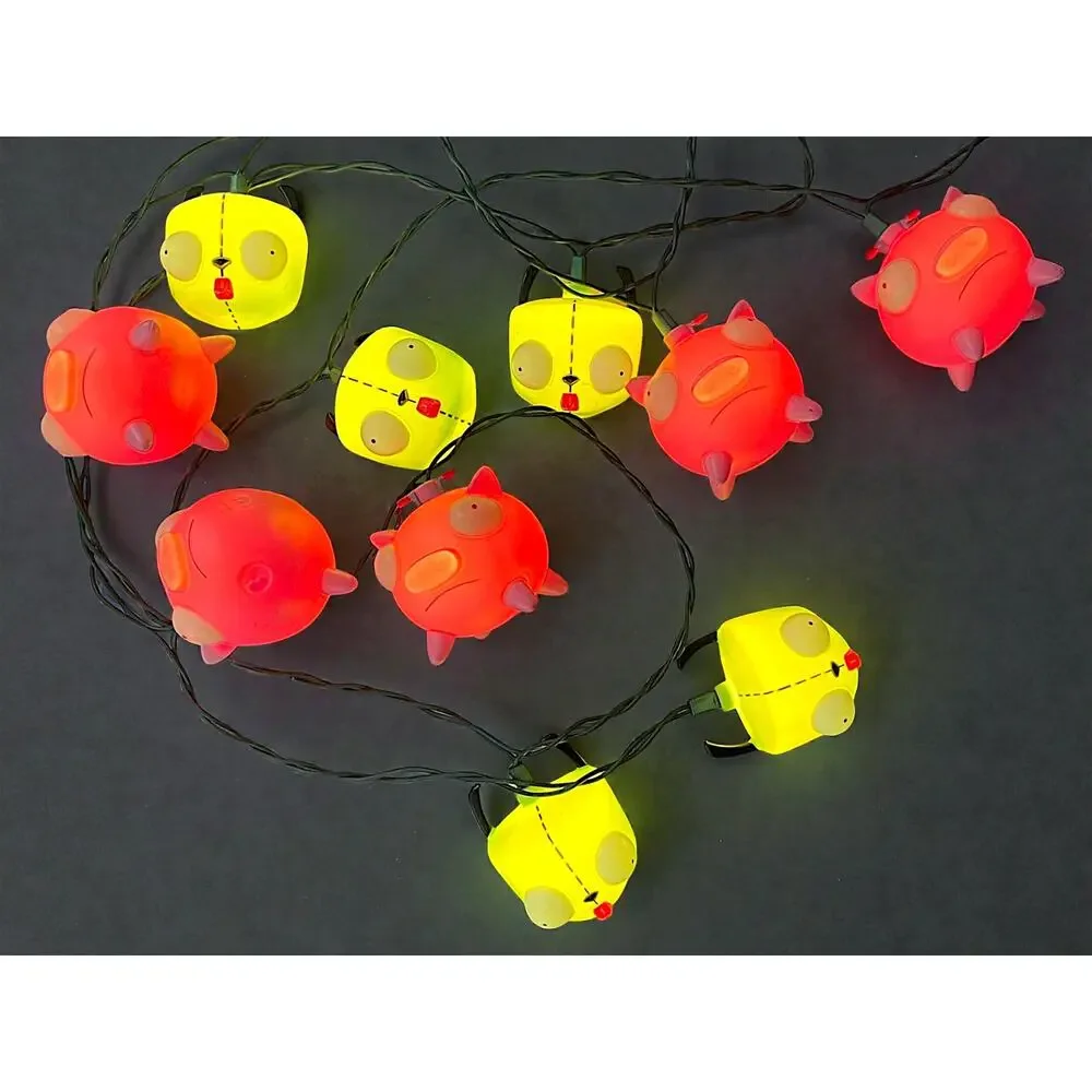 RARE Invader Zim-Gir and Pig String Lights by Kurt Adler-Nickelodeon Decor-2010
